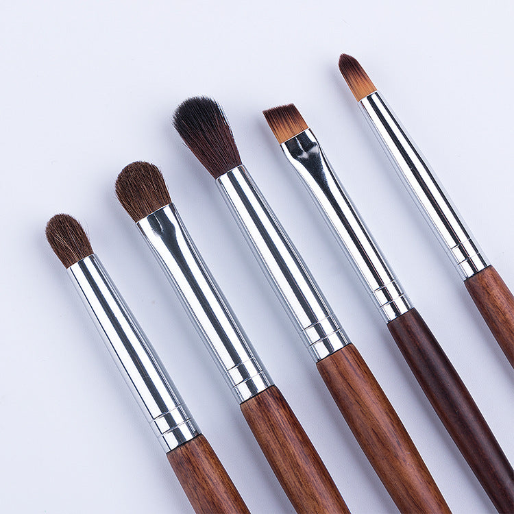 5 pcs of Thin Wooden Brown Brushes