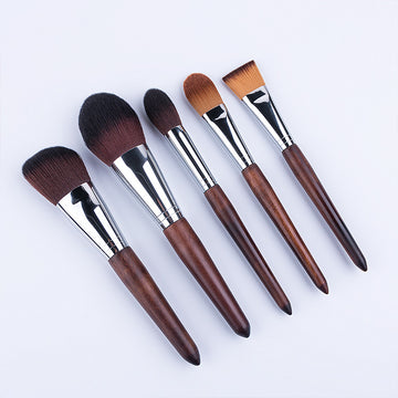5 pcs of Thick Wooden Brown Brushes