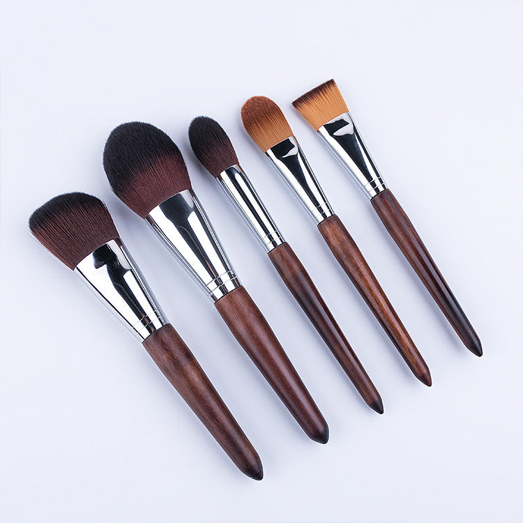 5 pcs of Thick Wooden Brown Brushes