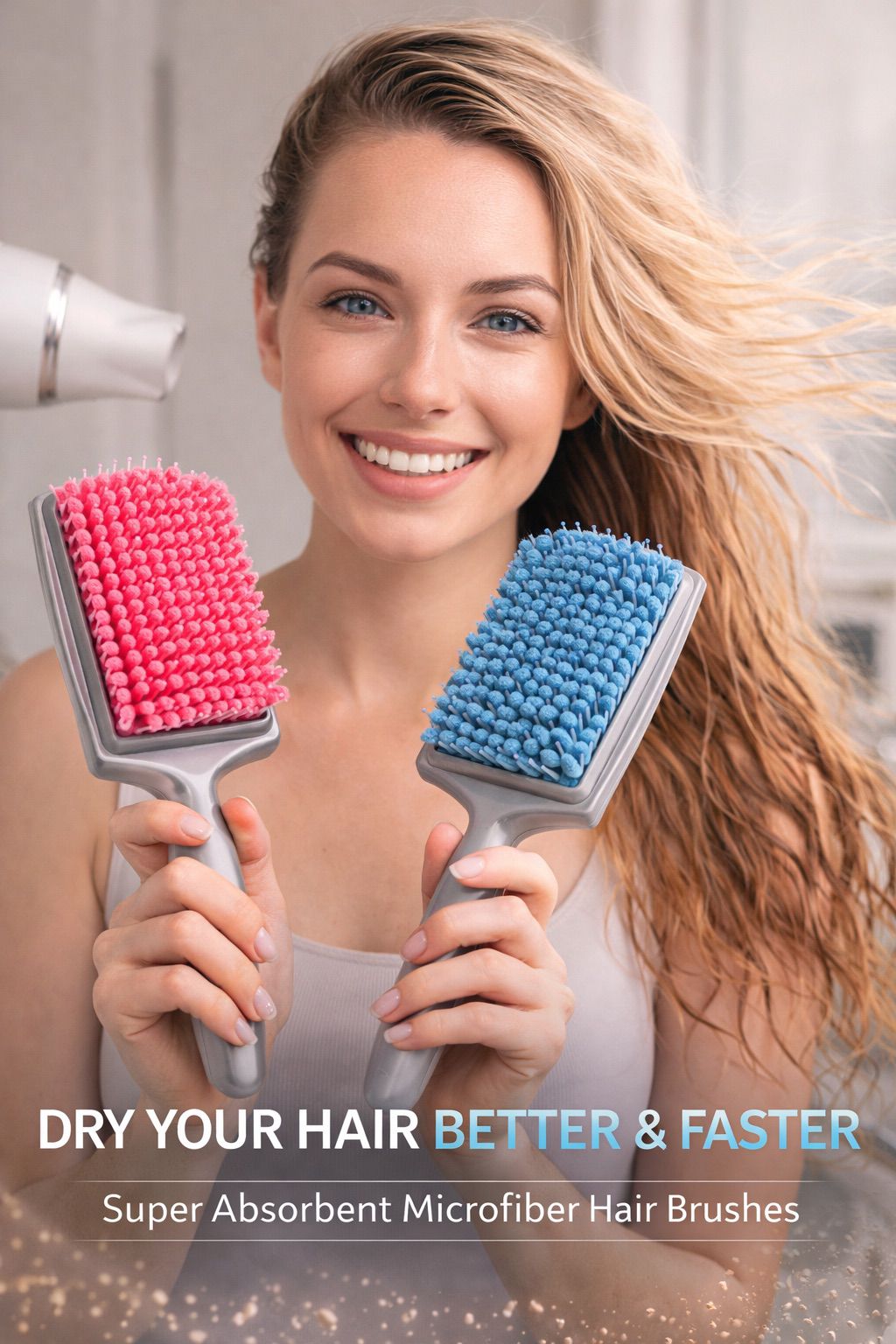 Microfiber Bristles Quick Absorbent Dry Comb