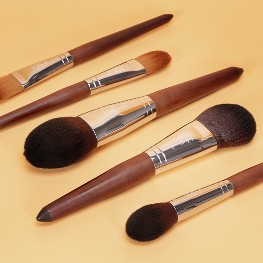 5 pcs of Wooden Brown Thick Brushes